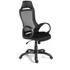 Image de Ãngel CerdÃ¡ Chaise de Bureau Pivotante en Maille Noire SiÃ¨ge de Bureau Ergonomique avec Accoudoirs et Hauteur RÃ©glable Chaise de Bureau avec Roulettes et Dossier Haut 63 x 64 x 120/132 cm