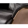 Image de Ãngel CerdÃ¡ - Fauteuil Pivotant RevÃªtu de Cuir Bovin Marron Chocolat - Design Moderne avec Structure en Bois de Noyer et Acier Gris Anthracite - Confort et ÃlÃ©gance - 80 x 84/114 x 100/108 cm