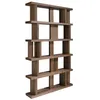 Image de ÃtagÃ¨re en Bois PlaquÃ© Noyer avec ÃtagÃ¨res IrrÃ©guliÃ¨res Â¿ 120 x 23 x 195 cm Â¿ Design Moderne et ÃlÃ©gant