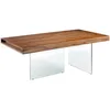 Image de Ángel Cerdá - Table de salle à manger en bois de noyer avec pieds en verre - Table rectangulaire moderne - Table de salon au design élégant et exclusif - 200 x 100 x 75 cm