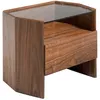 Image de Angel Cerdá Table De Chevet En Bois Noyer Et Verre
