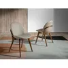 Image de Chaise similcuir vison structure noyer