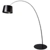 Image de Lampadaire RÃ©glable En Hauteur En Acier Inoxydable Noir Avec SystÃ¨me De Contrepoids Et Diffuseur En Verre Translucide Â¿ Ãngel CerdÃ¡ S.L