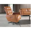 Image de Fauteuil Pivotant En Cuir Marron