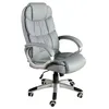 Image de Ãngel CerdÃ¡ Chaise de Bureau Pivotante TapissÃ©e en Similicuir Gris Design Ergonomique, ÃlÃ©gant et Fonctionnel 62 x 70 x 108/116 cm Dossier Haut, Base ChromÃ©e avec Roulettes et MÃ©canisme de Levage