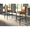Image de Tabouret en cuir marron