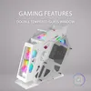 Image de Boitier PC Mini Tour Micro ATX Mars Gaming MC61 RGB avec panneau vitré - Blanc