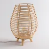 Image de Lampe De Table D'extÃ©rieur En Bambou Andry Naturel