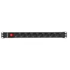 Image de SALICRU SPS 8F PDU SCH/SCH - Unité de distribution secteur (rack-montable) - CA 100/250 V - entrée : Type C - connecteurs de sortie : 8 (8 x Type C) - 1U - 19" - 1.5 m cordon