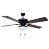 Image de Ventilateur de Plafond avec LumiÃ¨re Obergozo CP 73132 60W Noir