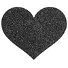 Image de BIJOUX INDISCRETS Flash Coeur, Cache Sein Auto-Fixant & Hypoallergénique en Tissu Souple Pailleté, Noir