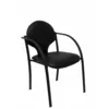 Image de Pack 2 chaises Hellin chÃ¢ssis noir cuir noir