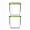 Image de FOSA Lot de 2 récipients de mise sous vide alimentaire 21350 1350ml blanc et vert
