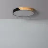 Image de Plafonnier Led Rond Bois 24w Cct SÃ©lectionnable Semi-Dari Ã418 Mm Noir