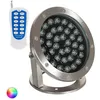 Image de Spot Led Rgb Fixation Au Sol 12v 36w Submersible Ip68 Rgb