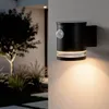 Image de Applique Murale ExtÃ©rieure Solaire Led Aluminium Avec DÃ©tecteur De Mouvement Mini Draco Noir