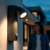 Image de Applique Murale ExtÃ©rieure Led 6w Aluminium Avec DÃ©tecteur De Mouvement Abel Noir