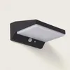 Image de Ledkia Applique Murale Extérieure Solaire Led Aluminium Avec Détecteur De Mouvement Ivar Noir