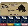 Image de FELIX Nourriture Humide Pour Chat - Felix - Succulent Grill - Poulet, B?uf, Saumon, Thon - 80 Sachets De 80g