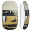 Image de Souris Sans Fil Ferrari Jaune Voiture Luxe Maniacase