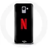 Image de Coque pour Samsung Galaxy J6 2018 Netflix Logo rouge fond noir Maniacase