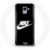 Image de Coque pour Samsung Galaxy A8 2018 Nike Logo blanc fond Noir Maniacase