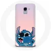 Image de Coque pour Samsung Galaxy A6 2018 Stitch le Nez en l'air fond rose Maniacase