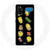 Image de Coque pour samsung galaxy S20 Les Simpson autocollants fond noir Maniacase