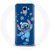 Image de Coque pour Samsung Galaxy A8 2018 Stitch neige Noël bleu Maniacase