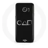 Image de Coque pour Samsung Galaxy S6 Edge Squid Game logo symboles carre cercle triangle Fond Noir Maniacase