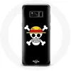 Image de Coque pour Samsung Galaxy S8 plus One Piece Manga Tete de Mort Fond Noir Maniacase