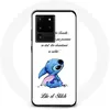 Image de Coque pour Samsung Galaxy S20 Ultra Lilo et Stitch Ohana Citation Blanc Maniacase
