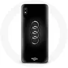 Image de Coque pour Samsung Galaxy A10 Audi Logo cache moyeu fond noir Maniacase