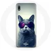 Image de Coque pour Samsung Galaxy A10 Chat Lunettes violettes Style Maniacase