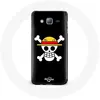 Image de Coque pour Samsung Galaxy J7 One Piece Manga Tete de Mort Fond Noir Maniacase