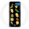 Image de Coque pour Samsung Galaxy A8 2016 Les Simpson autocollants fond noir Maniacase