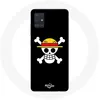 Image de Coque pour Samsung Galaxy A71 One Piece Manga Tete de Mort Fond Noir Maniacase