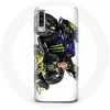 Image de Coque pour Samsung Galaxy A50 Valentino Rossi Pilote de vitesse fond blanc Maniacase