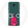 Image de Coque pour Samsung Galaxy S4 Squid Game Soldat Rouge avec Masque Cercle Fond Vert Maniacase