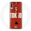 Image de Coque pour Samsung Galaxy A50 La casa de papel Tokyo Fanart logo Fond Rouge Maniacase