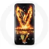 Image de Coque pour Samsung Galaxy S5 Vikings Série Saison 6 logo V Epée de Feu Fond Noir Maniacase