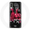 Image de Coque pour Samsung Galaxy A50 Squid Game Affiche masques soldats logo coréen Maniacase