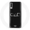Image de Coque pour Samsung Galaxy A50 Squid Game logo symboles carre cercle triangle Fond Noir Maniacase