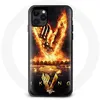 Image de Coque pour Iphone 11 Pro Vikings Série Saison 6 logo V Epée de Feu Fond Noir Maniacase
