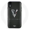 Image de Coque pour Iphone XR Vikings Série Saison 6 logo V Epée Gris Fond Noir Maniacase