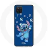 Image de Coque pour Samsung Galaxy A22 4G Stitch neige Noël bleu Maniacase