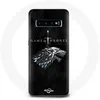 Image de Coque pour Samsung Galaxy S10 Plus Game of Thrones Saison 8 Le Trône de Fer La maison Stark Logo L'hiver arrive Maniacase