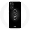 Image de Coque pour Xiaomi Redmi Note 11S 4G Audi Logo cache moyeu fond noir Maniacase