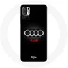 Image de Coque pour Xiaomi Poco M3 Pro Audi Logo Métal fond noir Maniacase