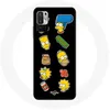 Image de Coque pour Xiaomi Poco M3 Pro Les Simpson autocollants fond noir Maniacase